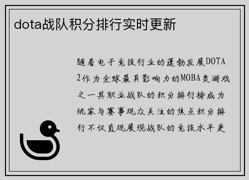 dota战队积分排行实时更新
